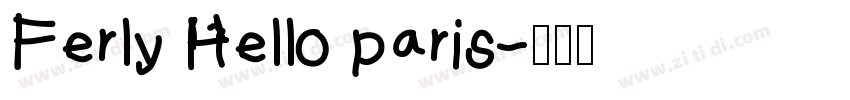 Ferly Hello paris字体转换